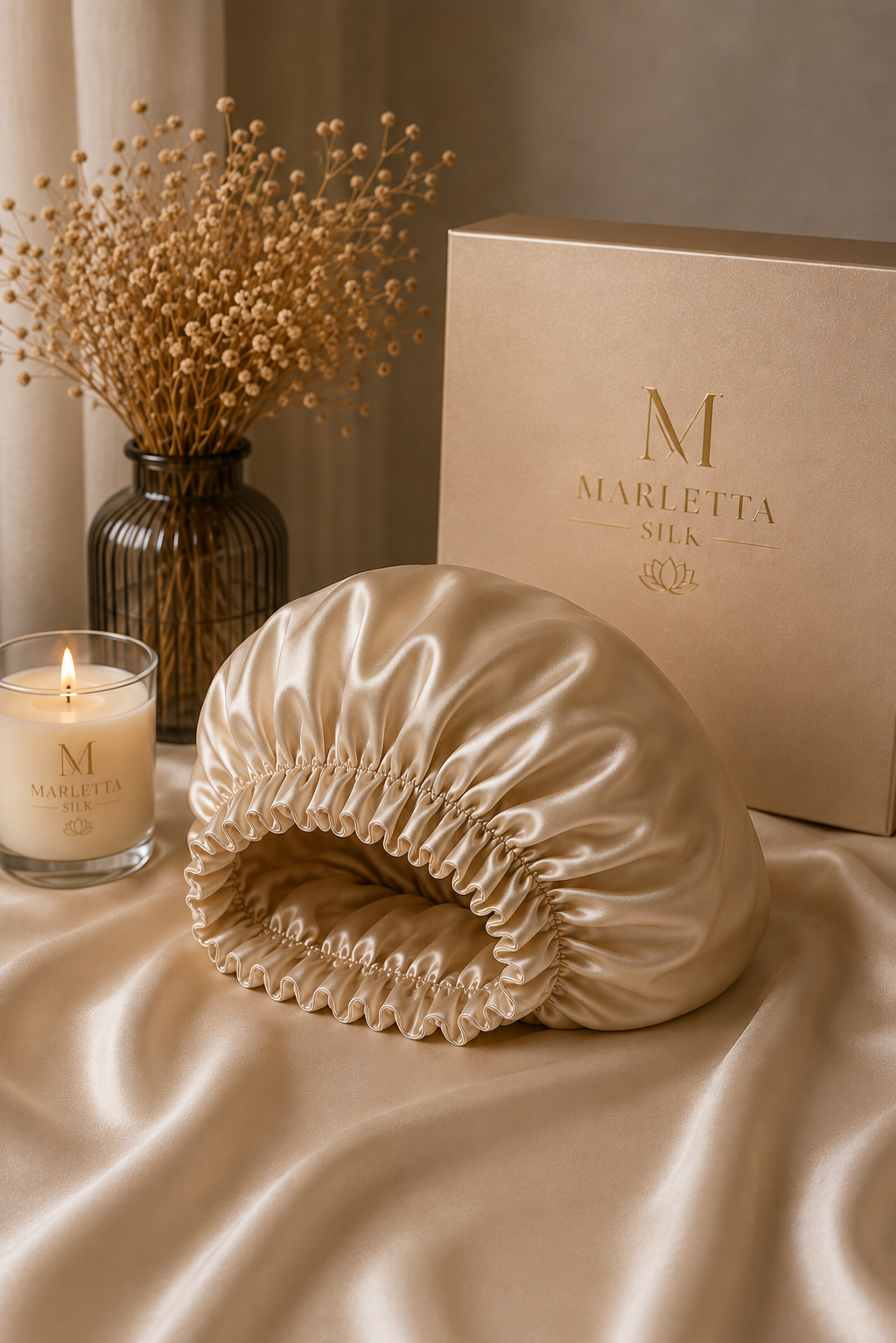 COMING SOON I MARLETTA SILK 100% Mulberry Silk Bonnet