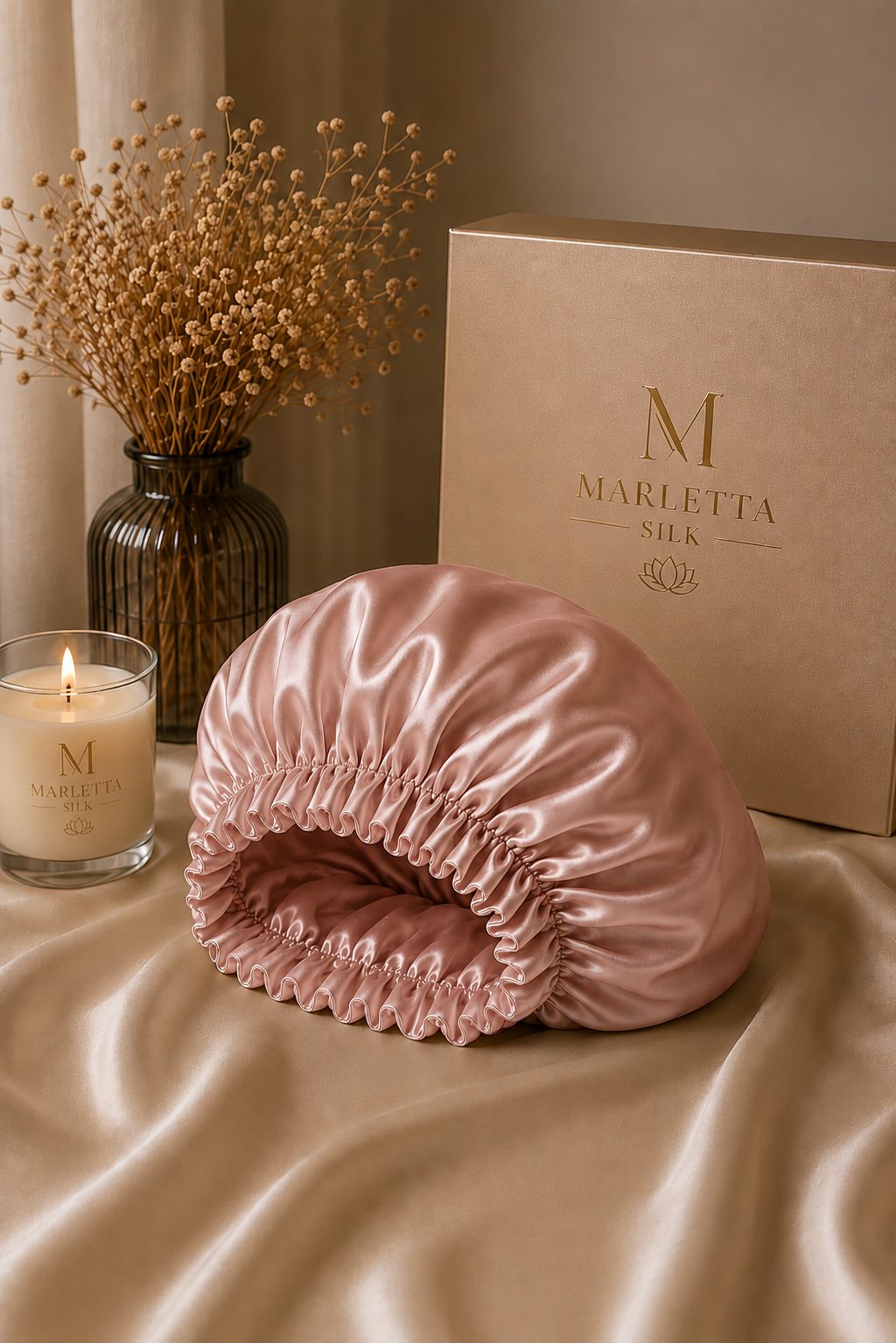 COMING SOON I MARLETTA SILK 100% Mulberry Silk Bonnet